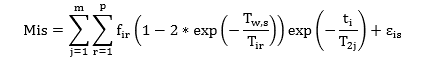 The sampling signal Mis of T1-T2 sequence